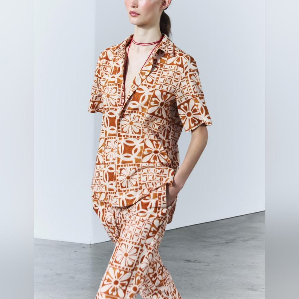 ZARA ZW COLLECTION PRINTED SHIRT